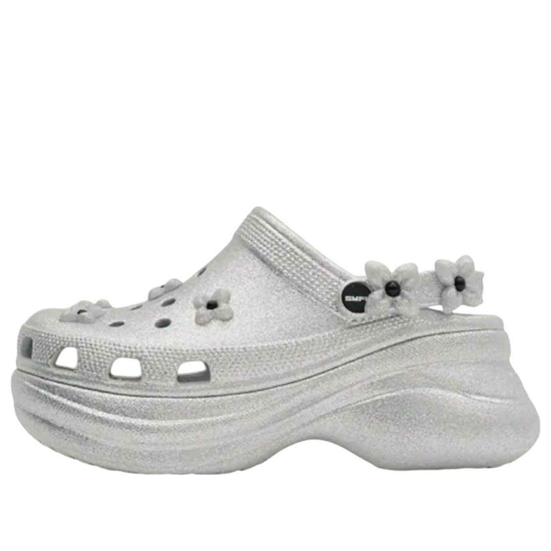 (WMNS) Crocs x SMFK Bae Clog 'Silver Glitter' 211436-0IC