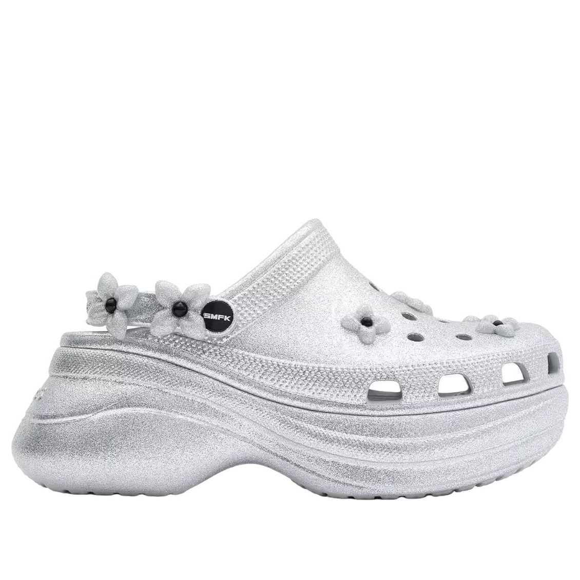 (WMNS) Crocs x SMFK Bae Clog 'Silver Glitter' 211436-0IC