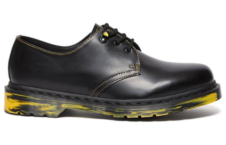 Dr.Martens 1461 Marbled Sole Leather Oxford Shoes 'Black Yellow' 31162001