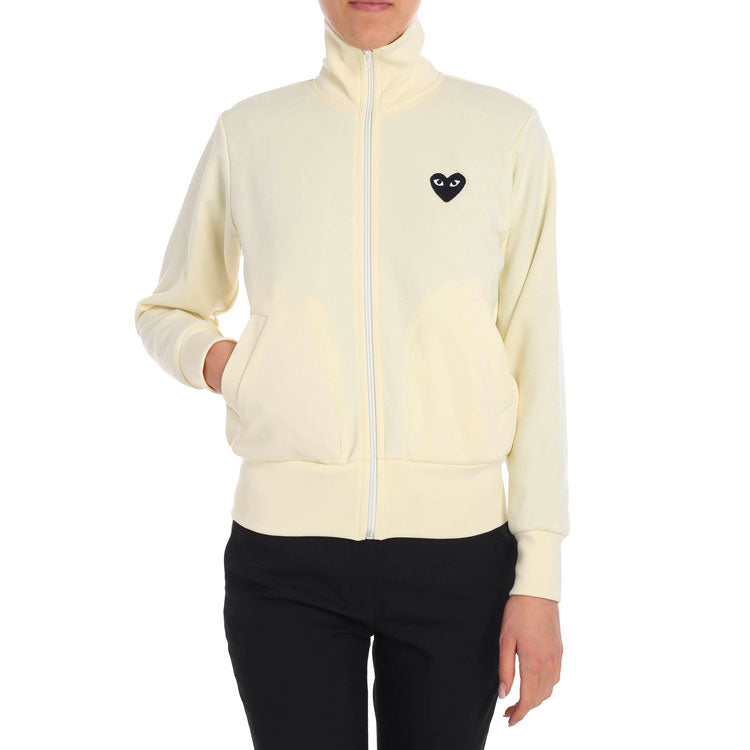 (WMNS) COMME des GARCONS PLAY Big Black Heart Track Jacket 'White' AZ-T255-051-3
