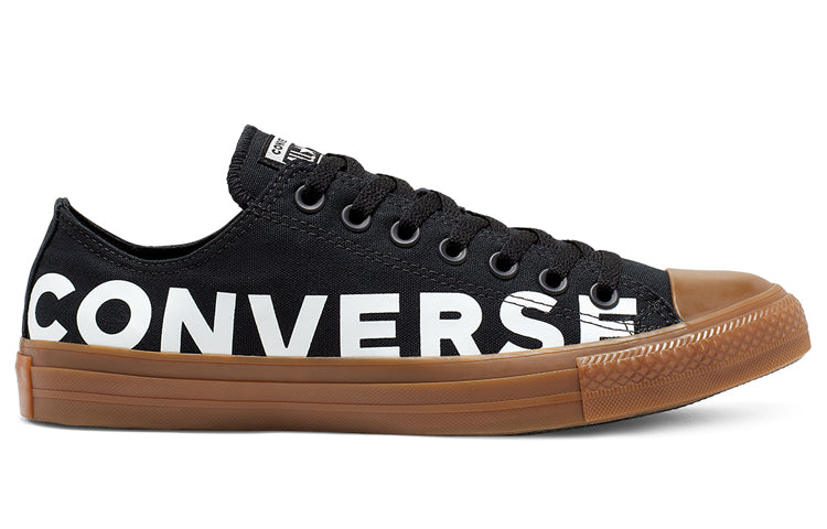 Converse Chuck Taylor All Star Canvas Wordmark Low Top 'Black Yellow' 166233C