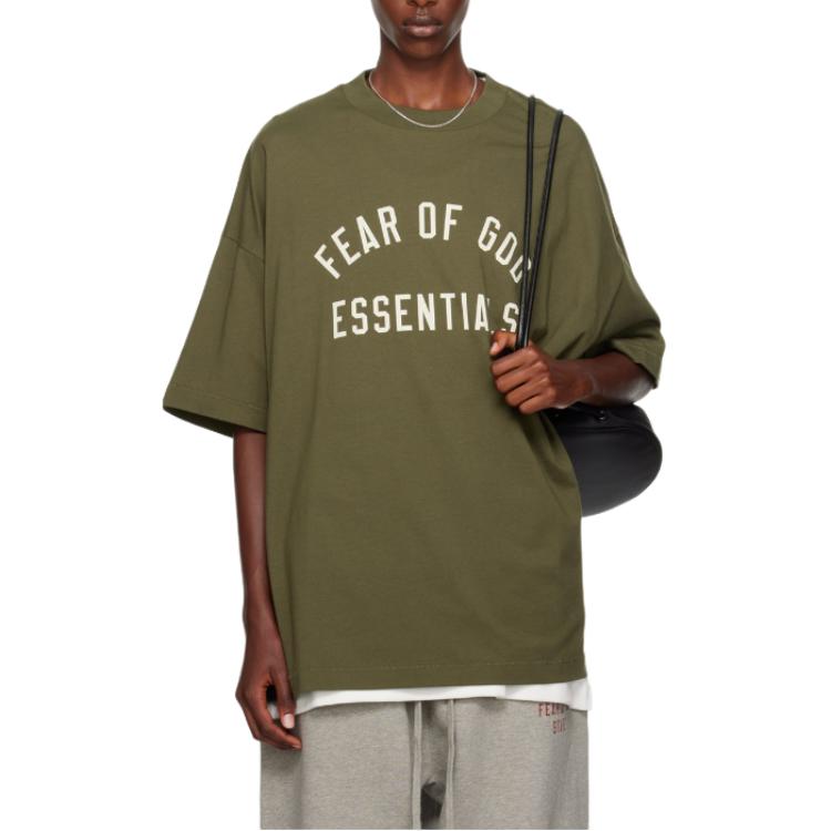 Fear of God Essentials Jersey Crewneck Tee 'Military' 125BT244195F