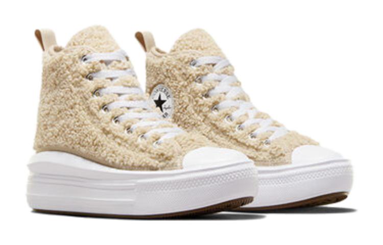 (GS) Converse Chuck Taylor All Star Move Platform Sherpa 'Beige' A06794C