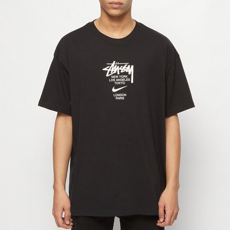 Stussy x Nike Crossover Chest Logo Short Sleeve Unisex Black DD3343-010