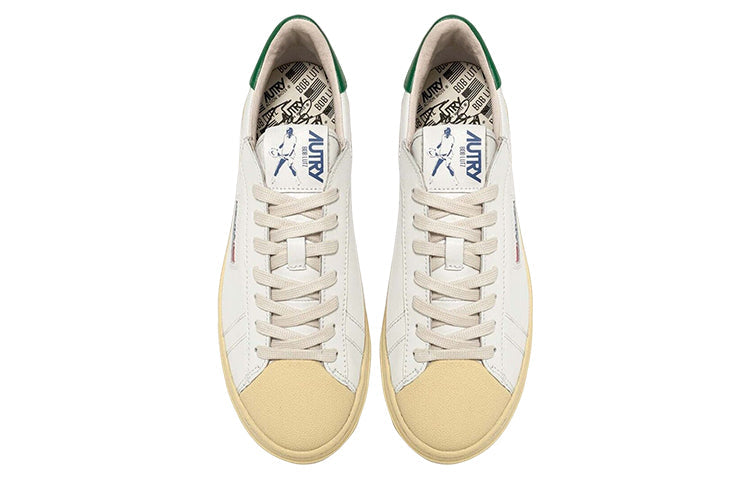 Autry Bob Lutz Low Leather Sneakers 'White Green' BLLM-TC02