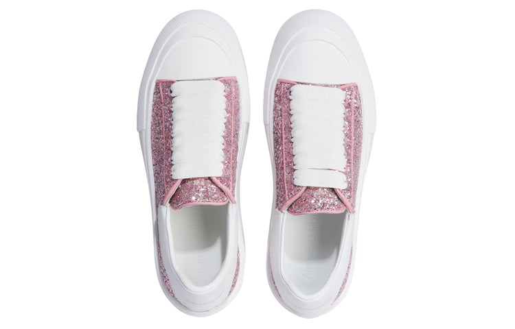 (WMNS) Alexander McQueen Glitter Deck Plimsoll 'Rose Pink' 676687W4RN35686
