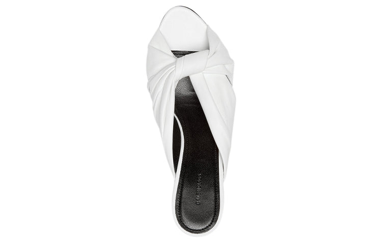 (WMNS) Balenciaga Drapy Mules White 617574WA2M09002