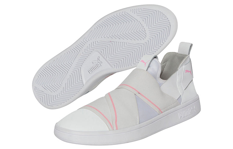 PUMA Smash v2 Slip On White/Pink 369129-03