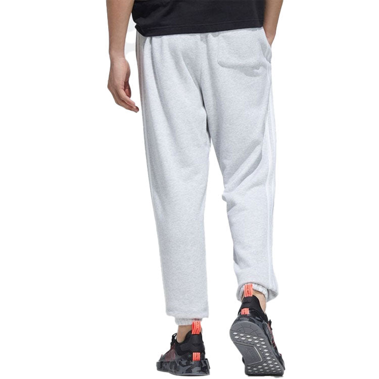 Men's adidas Side Stripe Printing Logo Embroidered Bundle Feet Sports Pants/Trousers/Joggers Japanese Version Gray HH9443