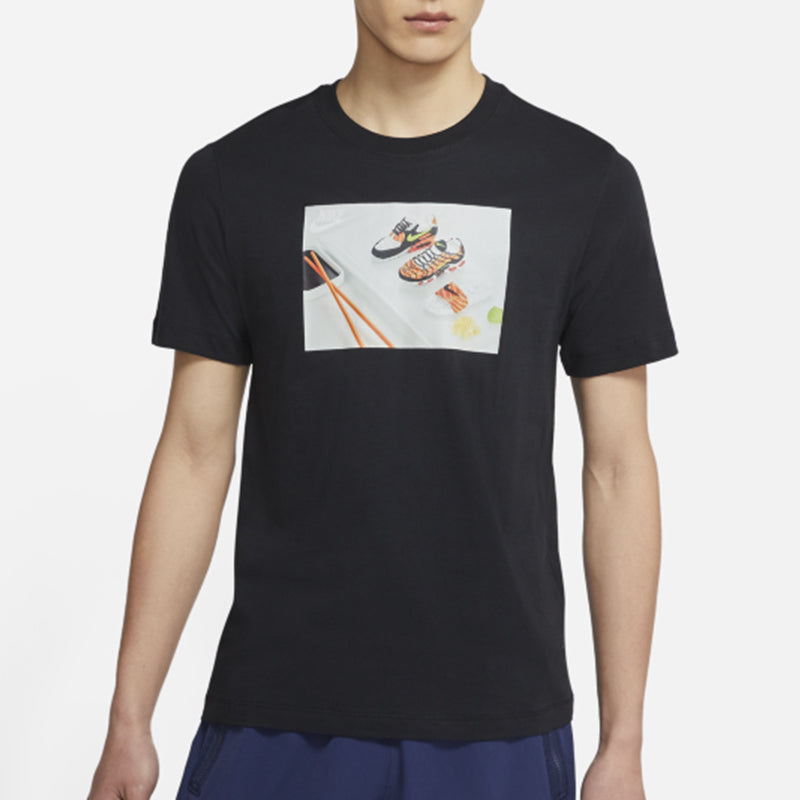 Nike Printing Sports Round Neck Short Sleeve Black DD1327-010