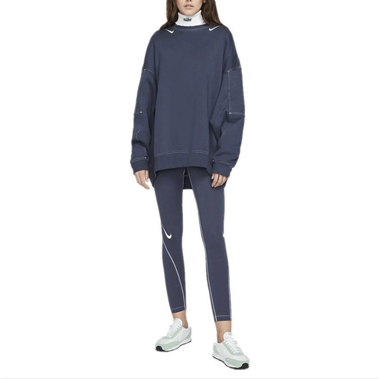 (WMNS) Nike Casual Sports Loose Round Neck Long Sleeves Hoodie Purple DD5611-437