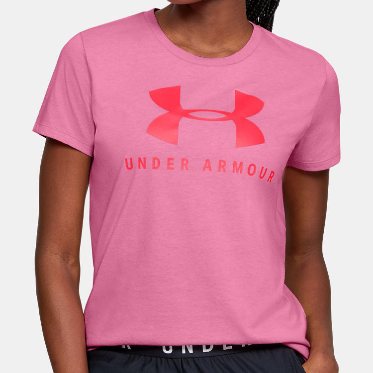 (WMNS) Under Armour Sportstyle Sports Tee Pink 1346844-691