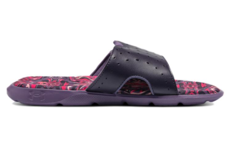 (WMNS) Under Armour Ignite Pro Graphic Footbed Slides 'Tux Purple Marble' 3026029-500
