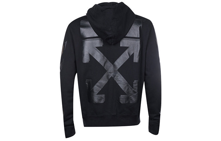 Men's Off-White FW21 Logo Printing Zipper Slim Fit Version Black OMBE001F21FLE0031010