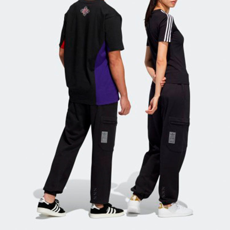 adidas originals x melting sadness Crossover Series Casual Splicing Sports Pants/Trousers/Joggers Black HC0350