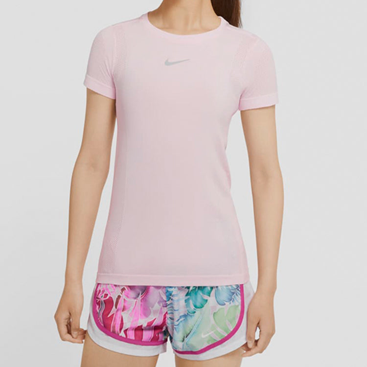 (WMNS) Nike Infinite Dri-FIT Running Short Sleeve 'Pink' CU3121-663