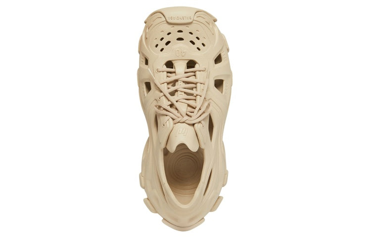 (WMNS) Balenciaga HD Lace Up Cut Out Sneakers 'Beige' 702416W3CES9300