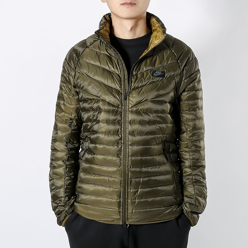 Nike Casual Stand Collar Long Sleeves Down Jacket Green 693530-329