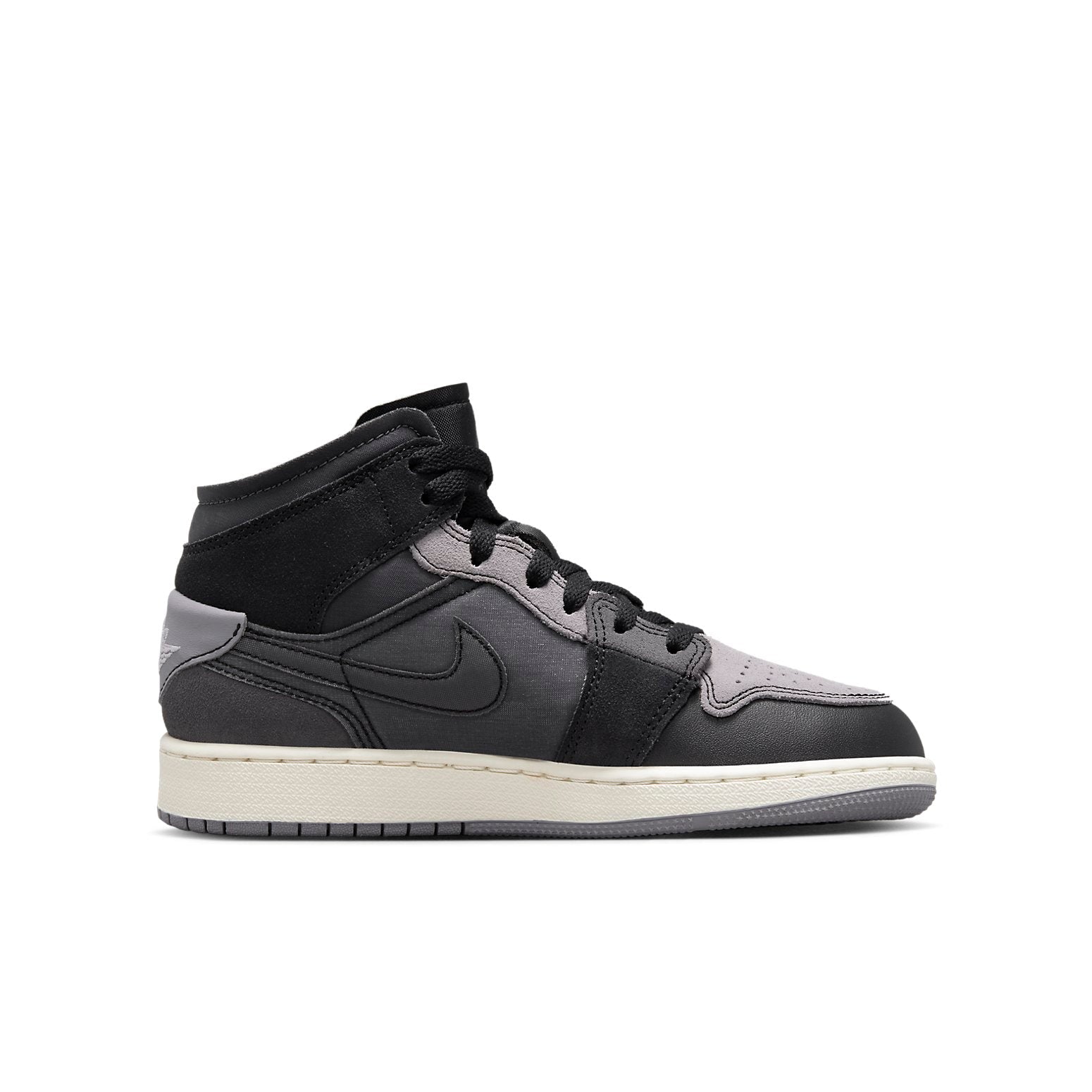 (GS) Air Jordan 1 Mid SE Craft 'Inside Out - Black' DV0438-001