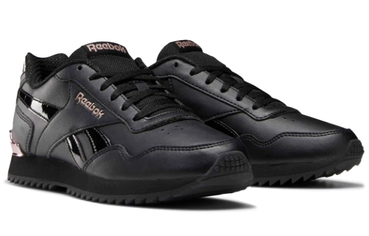 (WMNS) Reebok Royal Glide Ripple Clip 'Black Silver' DV6704