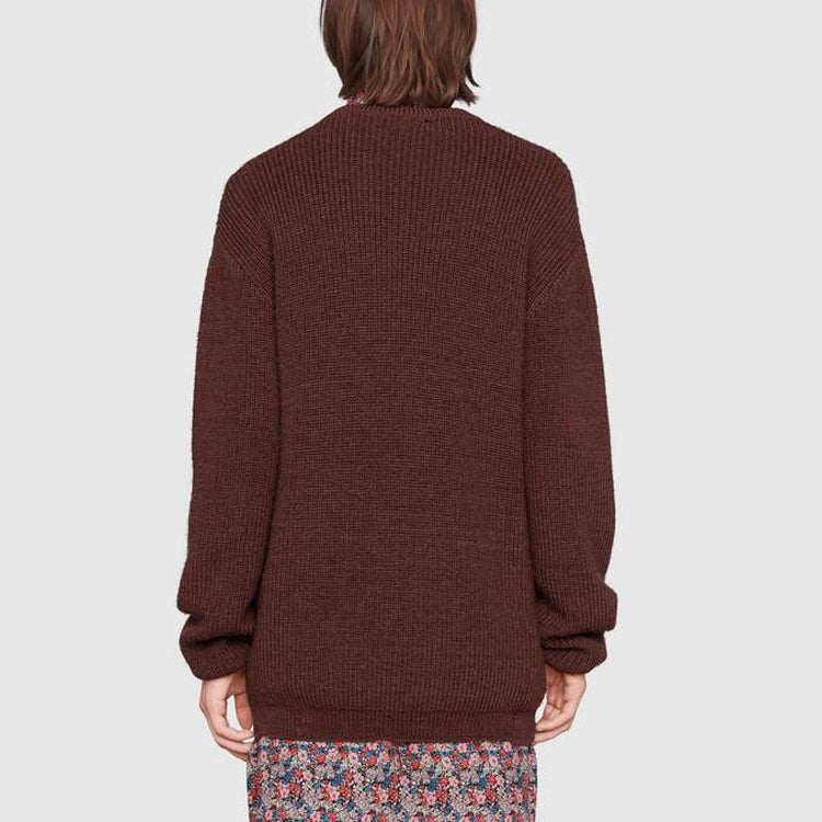 Gucci Rib Knit Wool Oversize Jumper 'Brown' 634575-XKBJ4-2028