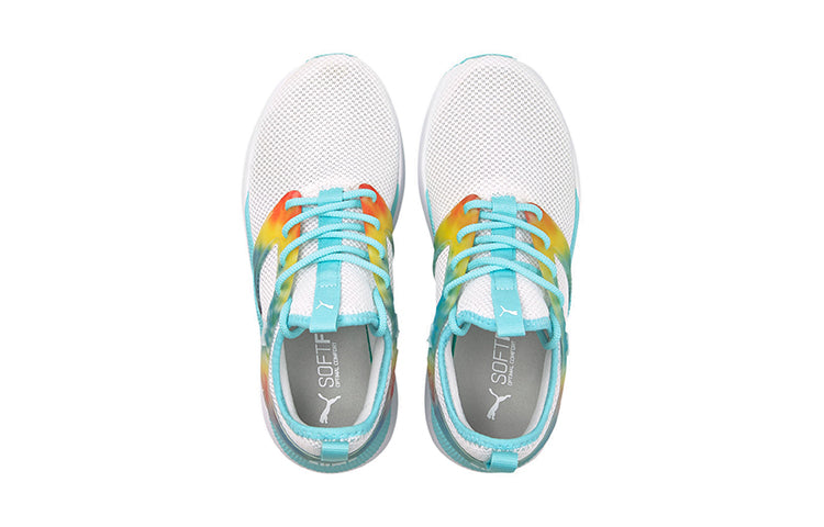 (GS) PUMA Pacer Next Excel Tie Dye Low Top Running Shoes White/Blue 375345-01