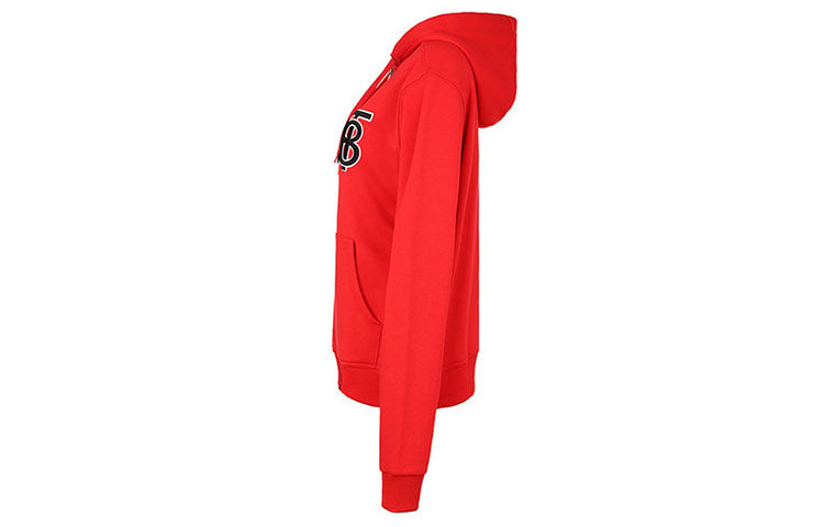 (WMNS) Burberry Alphabet Printing Zipper Hoodie Red 80211511