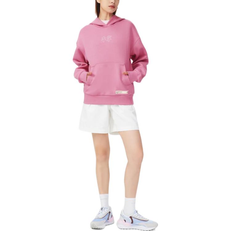 (WMNS) Li-Ning Logo Hoodie 'Pink' AWDS046-7