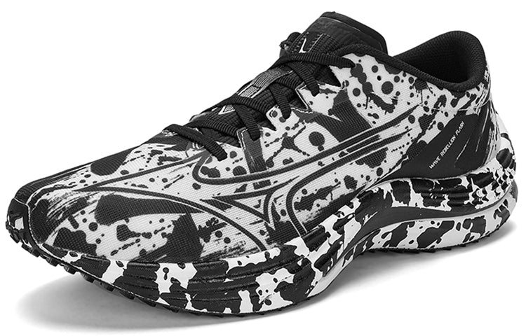 Mizuno Wave Rebellion Flash 'White Black Splatter' J1GC233604