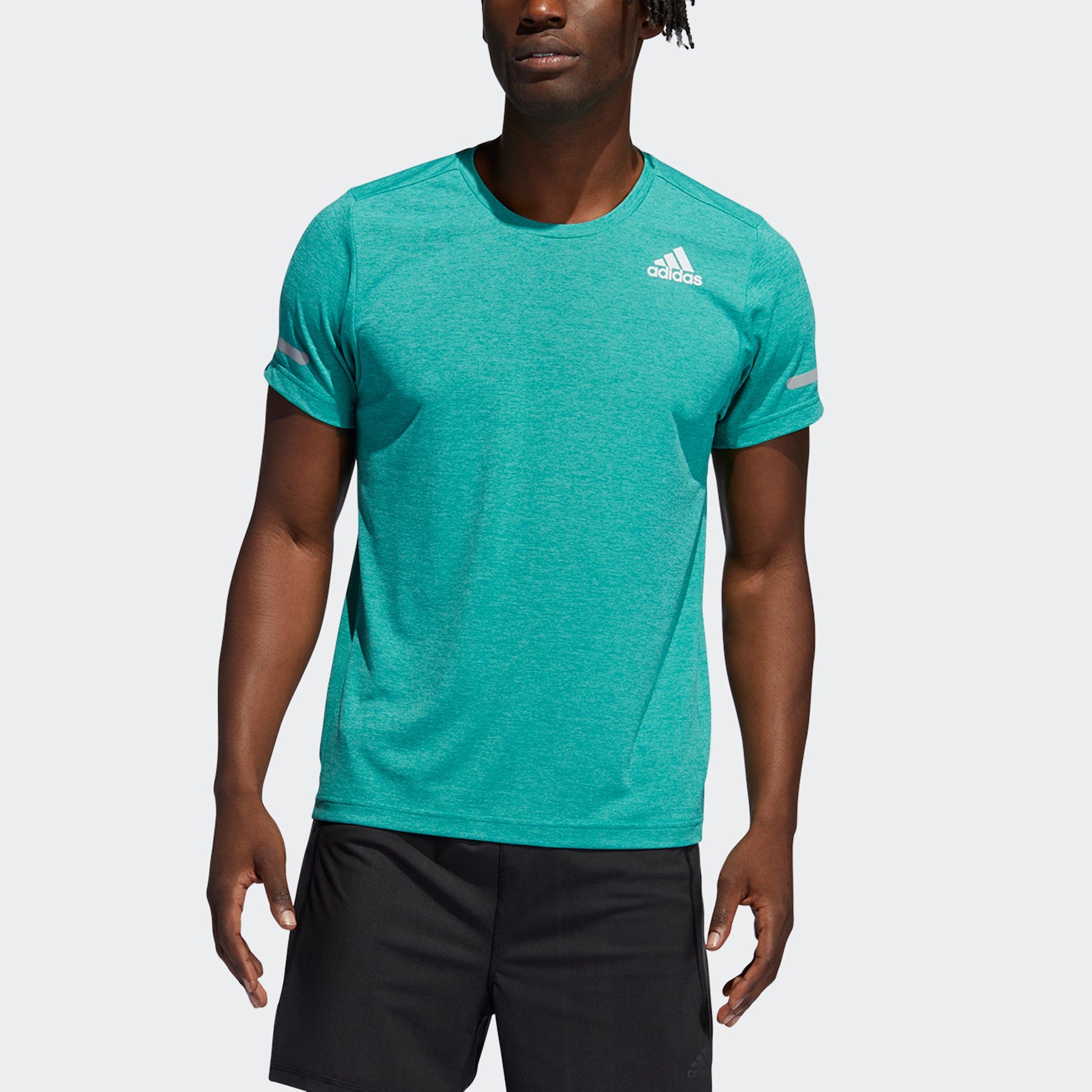 adidas Elevate Train T Training Sports Quick Dry Short Sleeve Green HF4205
