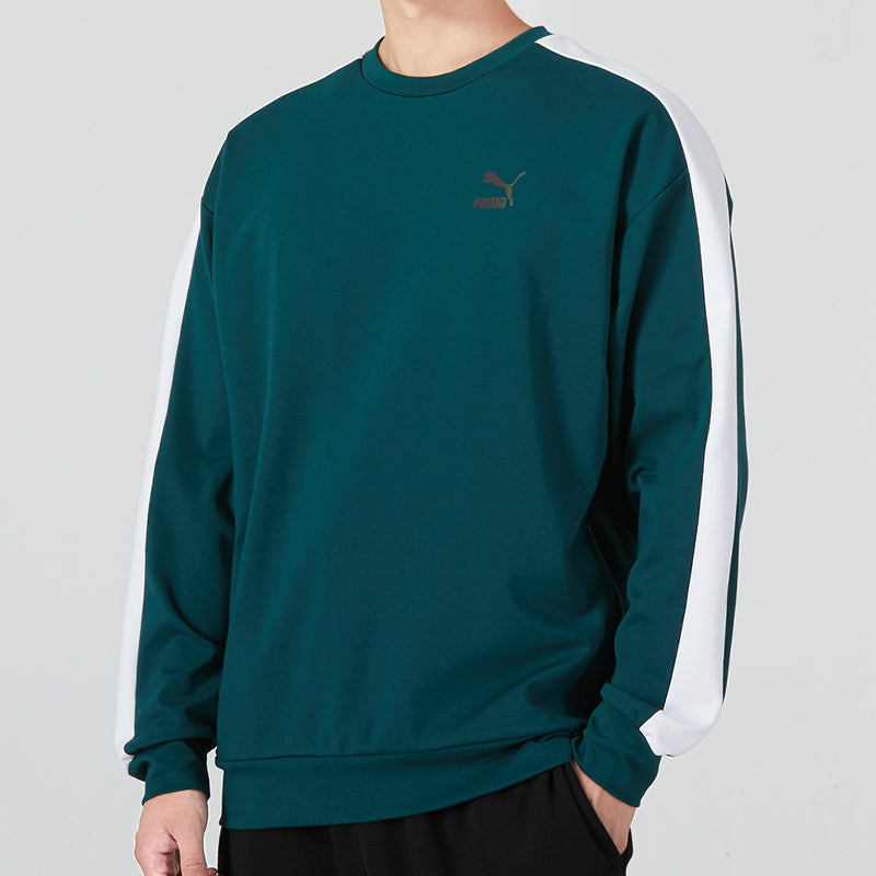 PUMA Suit Crew Neck Logo Sweatshirt 'Green' 538830-38