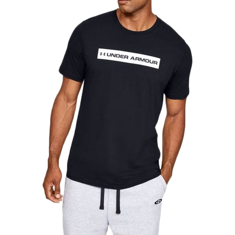 Under Armour UA Bar Originators Training Sports Breathable Short Sleeve Couple Style Black 1352045-001