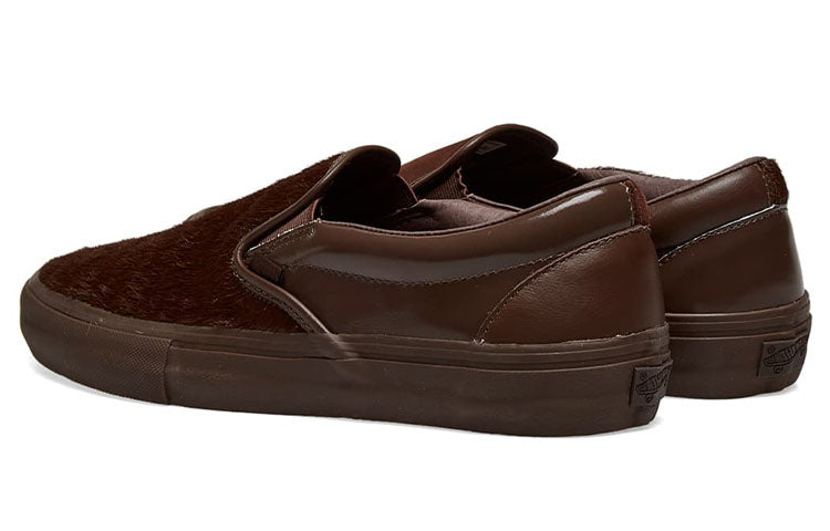 Engineered Garments x Vans Unisex Classic Slip-On Low-Top Sneakers Brown VN0A3QXYTFS