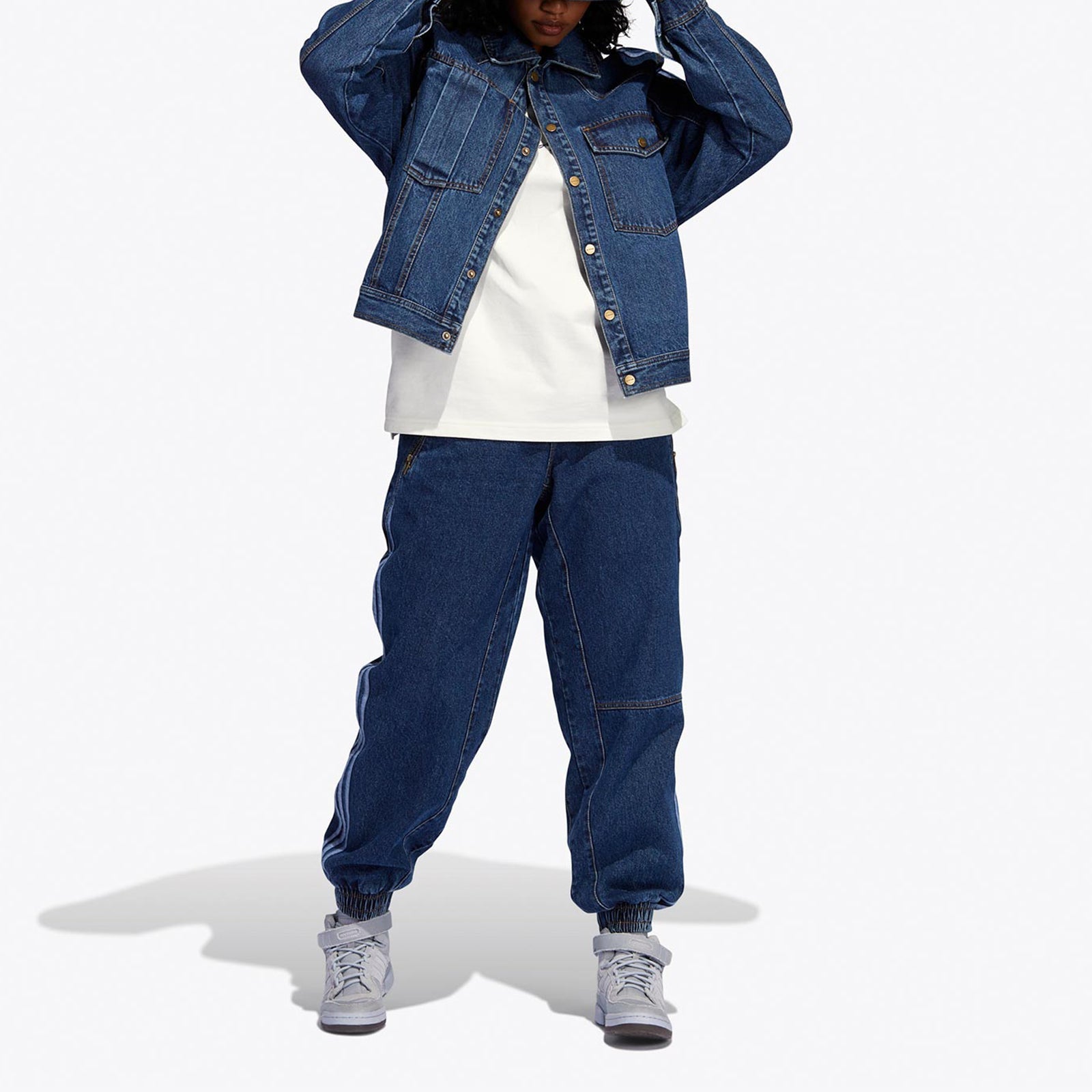 adidas originals x Ivy Park Crossover Casual Denim Blue Jacket HG6544
