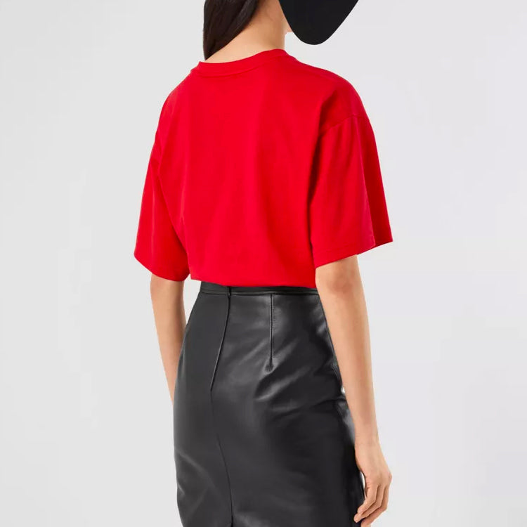 Burberry Oversized Panda Eye Cotton Short Sleeve Red 8032114-A1460