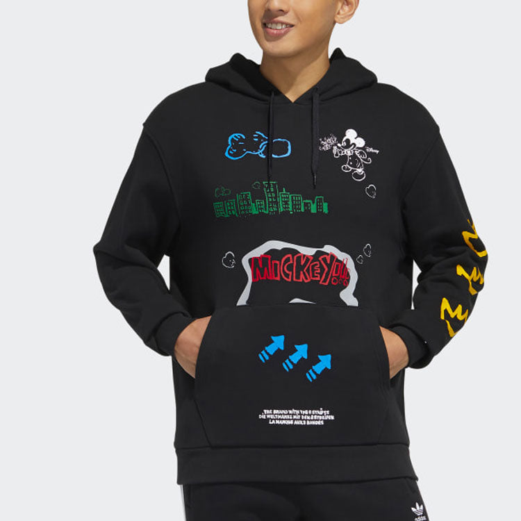 adidas originals Fangtastic Series Disney Mickey Printing Sports Pullover Black H37060