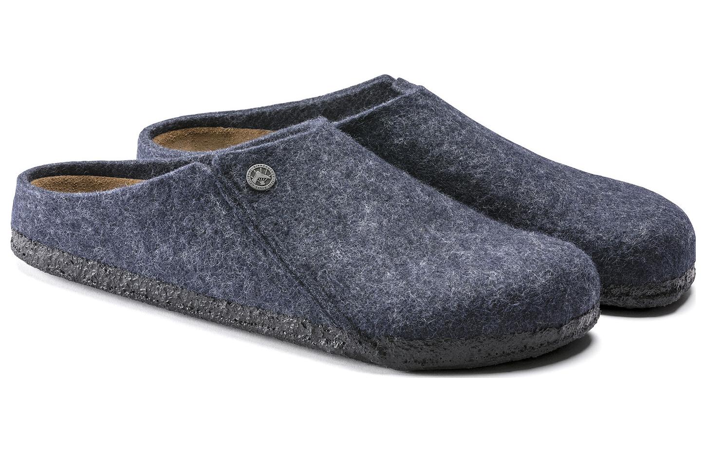 Birkenstock Zermatt Shearling Wool Felt Narrow Fit 'Blue' 1017519