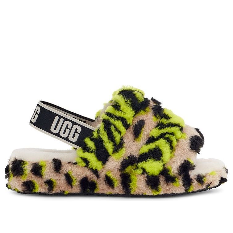 (WMNS) UGG Fluff Yeah Animalia 'Yellow Black 1127073-KLM