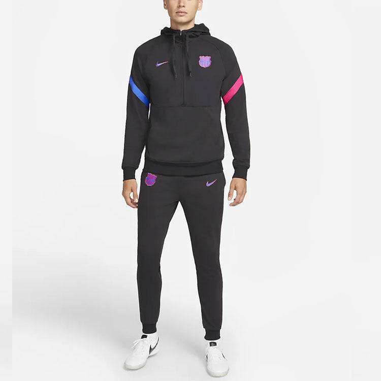 Nike FC Barcelona Contrasting Colors Hoodie 'Black' DB7814-014