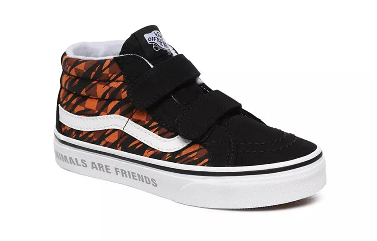 (PS) Vans Animal Checkerboard SK8-Mid Reissue V 'Black Orange' VN0A38HHXWG