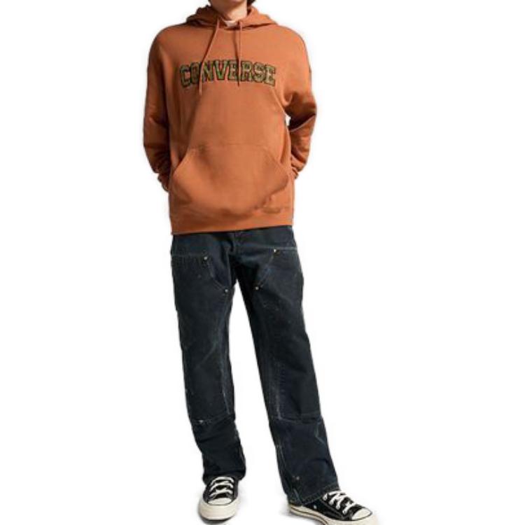 Converse All Star Logo Namesake Hoodie Asia Sizing 'Khaki' 10025629-A03
