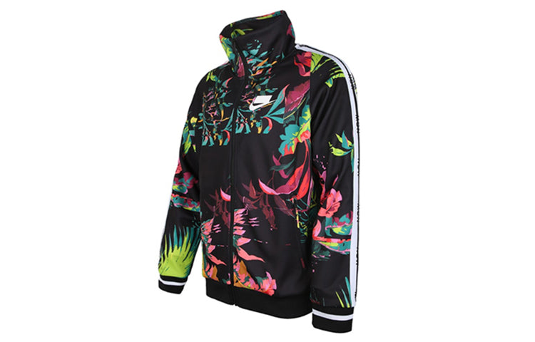 Nike Sports Wear Nsw Flowers Printing Stand Collar Athleisure Casual Sports Jacket Multi-color AR1612-389