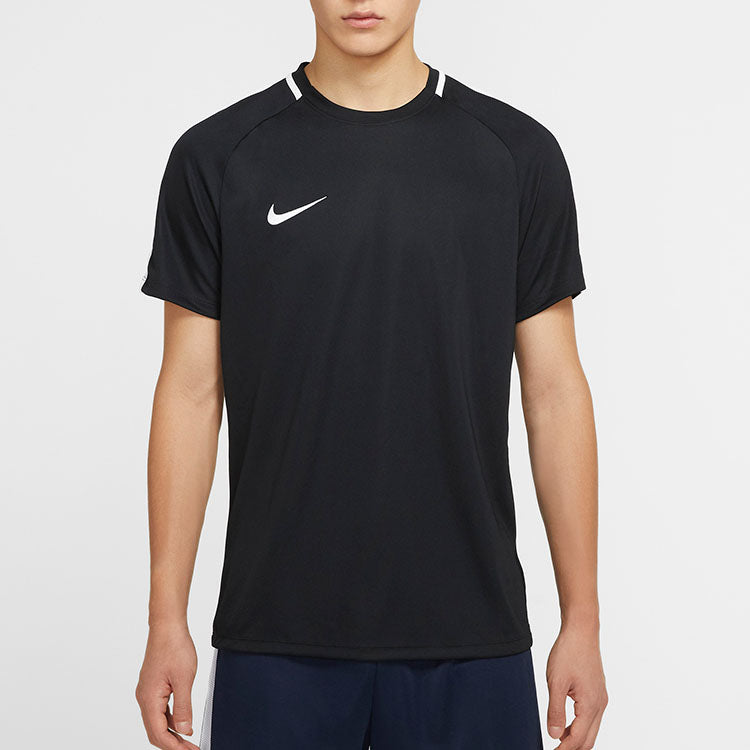 Nike Football Training Knitted Quick-drying Sports Short Sleeve Comfortable Breathable T-shirt 'Black' AT3029-010