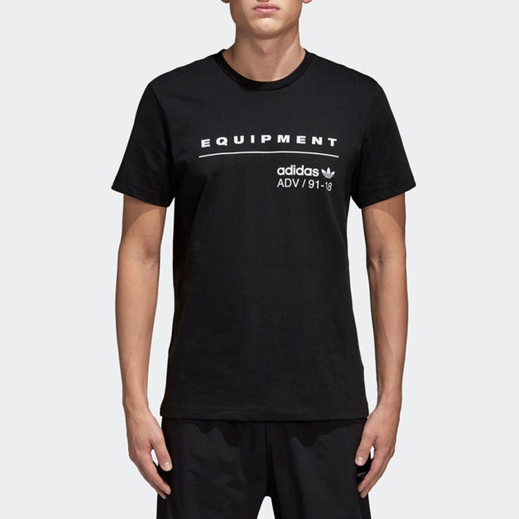 adidas originals Pdx Classic Tee Athleisure Casual Sports Alphabet Printing Round Neck Short Sleeve Black CV8592