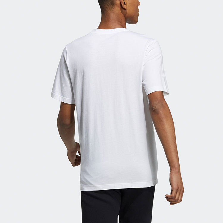 adidas neo M Fav Eh Tee 1 Surf Printing Sports Round Neck Short Sleeve White GS2581