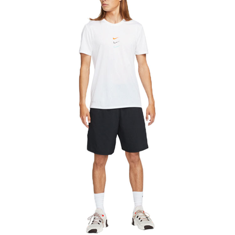 Men's Nike Solid Color Logo Printing Short Sleeve White T-Shirt DX7854-100