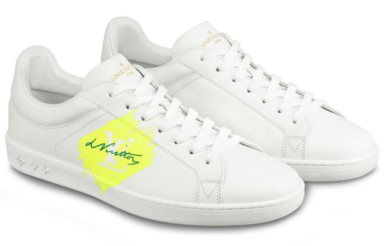 LOUIS VUITTON Luxembourg Sneakers 'White Neon Yellow' 1A4OFL