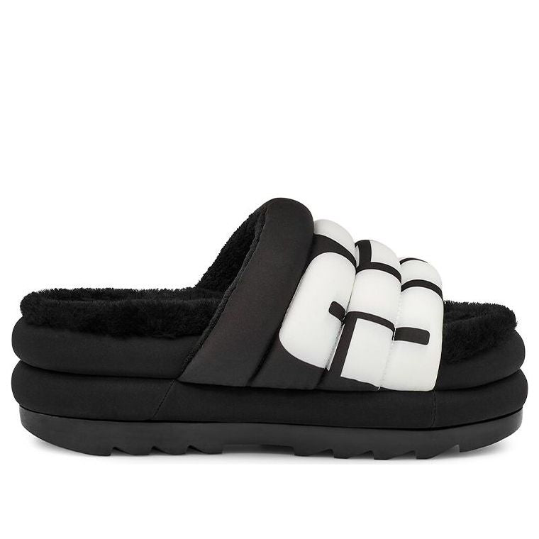 (WMNS) UGG Maxi Slide Logo 'Black' 1127067-BLK