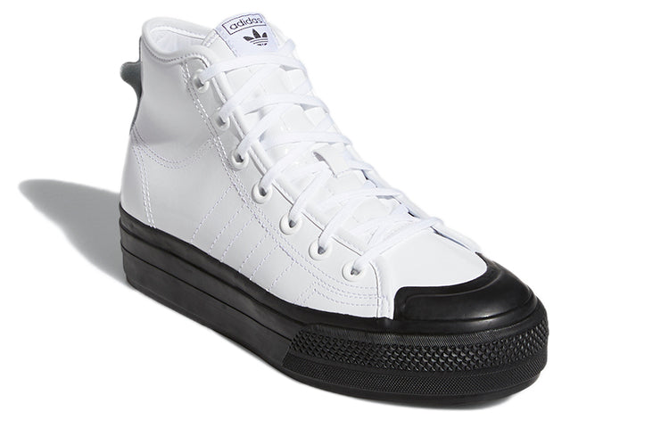(WMNS) adidas Nizza RF Platform Mid 'White Black' FY7606