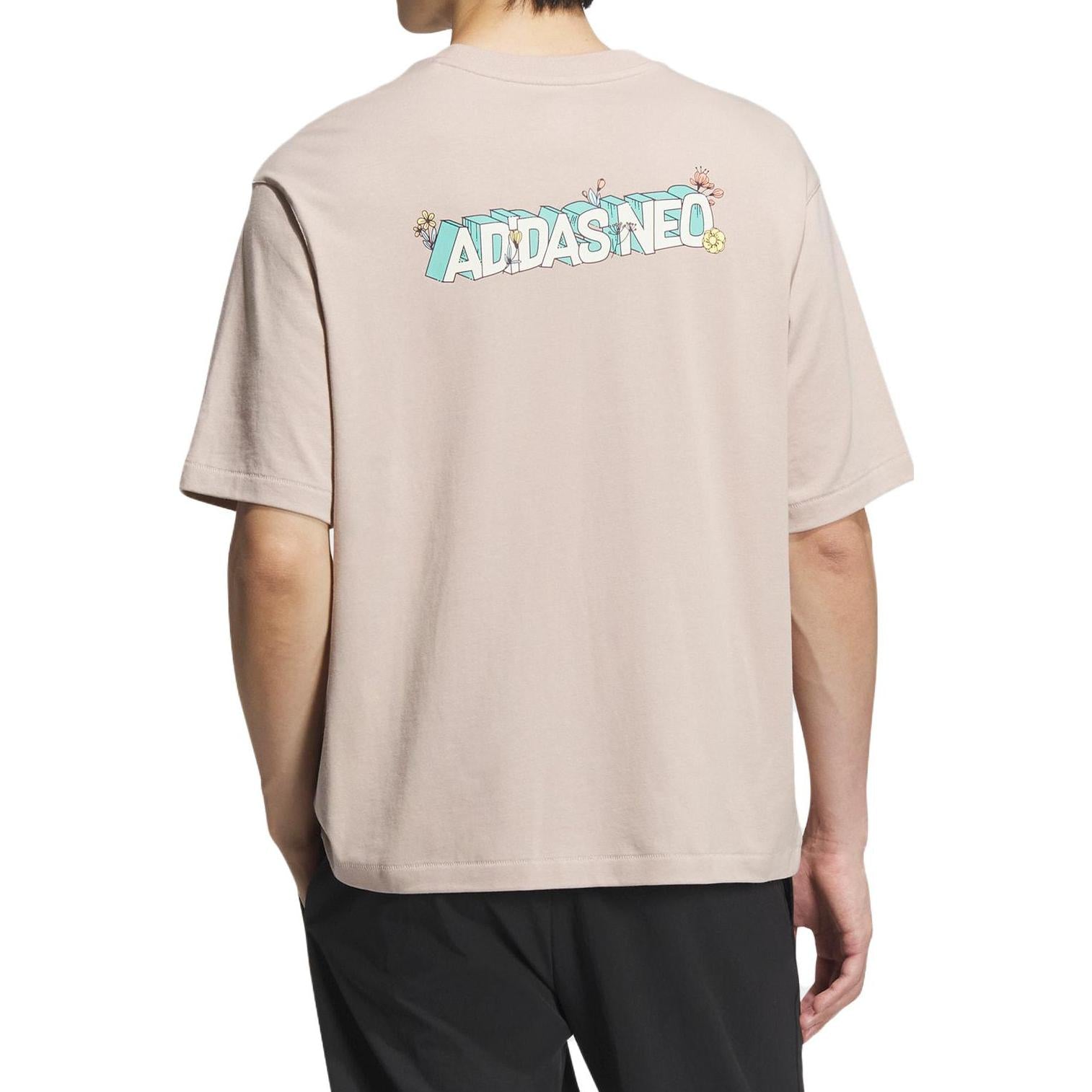 adidas Neo Graphic T-Shirts 'Beige' IK6085